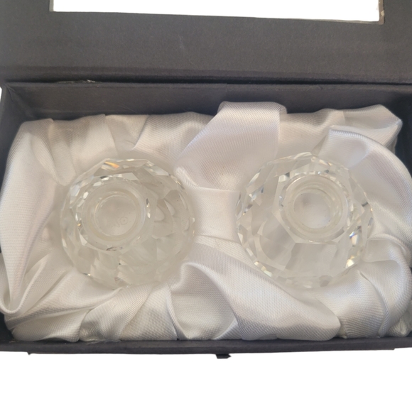Oleg Cassini Kitchen Oleg Cassini Clear Crystal Salt Pepper Shakers
